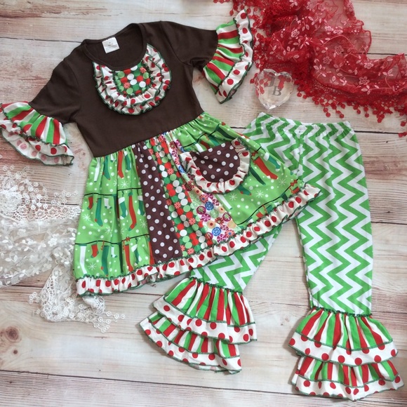 christmas ruffle outfit
